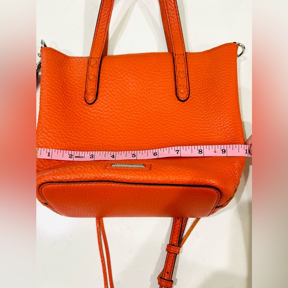 Rebecca Minkoff Mini Unlined Ladies Small Leather Tote Handbag, Mandarin Orange. - Picture 6 of 12